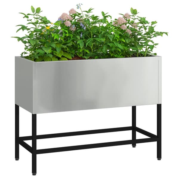 vidaXL Høy Bedplanter 60x26x45 cm Galvanisert Stål