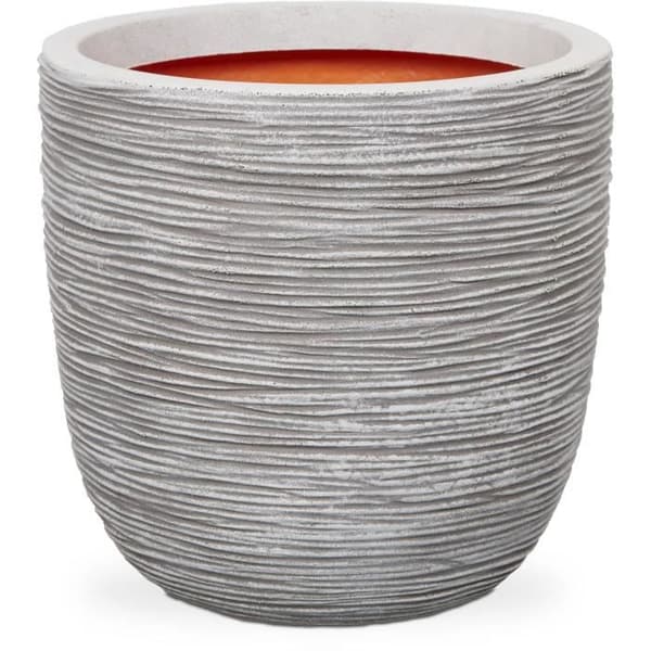 Capi Planter Nature Rib 35 x 34 cm Ivory KOFI932