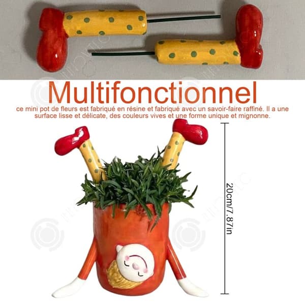 INN Mini blomkruka Hartsprydnader Kreativa presenter Konst och hantverk Prydnadssaker Krukväxt Blomkruka för växter
