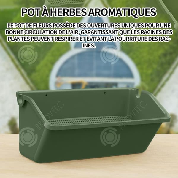 INN blomkruka 32cm x 17cm x 14cm Premium Material Krukor Plast Hängande blomkrukor Lämplig för balkong