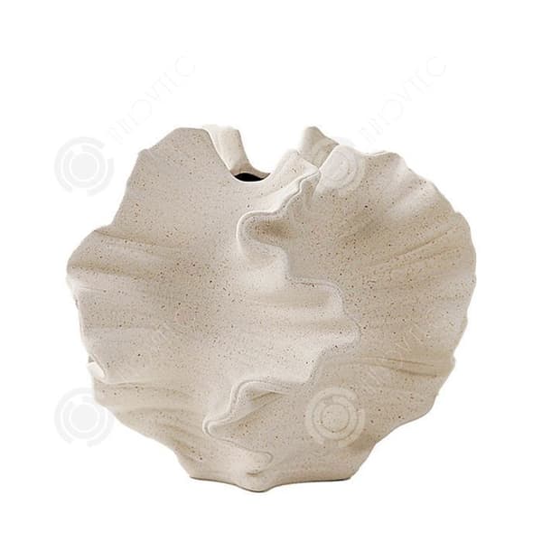 INN blomkrukor 17x17 cm frostad vit keramik vegetarisk vas för heminredning och hantverk Dekorobjekt