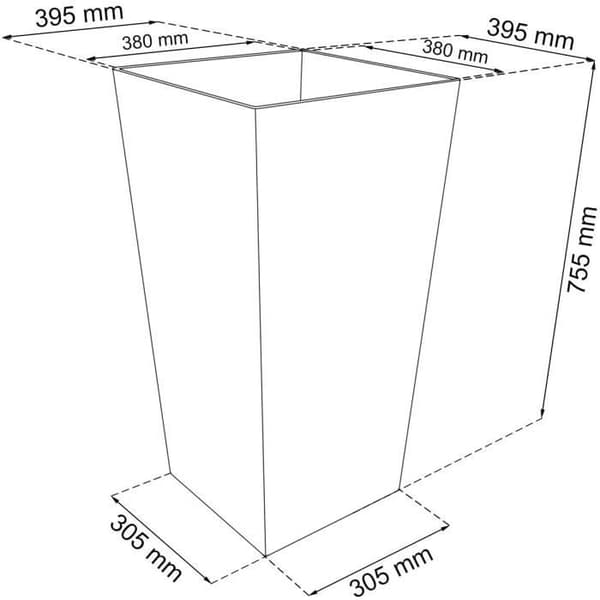 PROSPERPLAST Rato 91,5l kastrull med insats 40 x 40 x 75 cm mocca