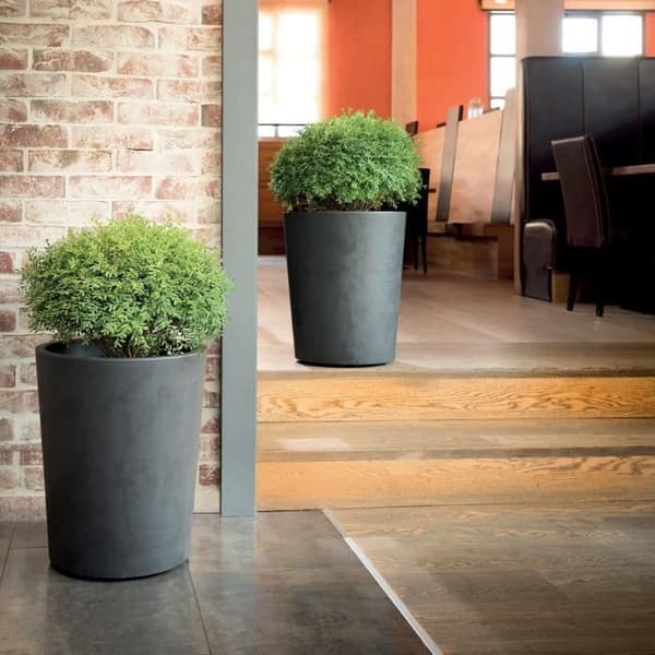Blomkruka Vas - DEROMA - Millennium R - Antracit - Med vattenreserv - Höjd - 53 cm
