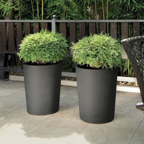 Blomkruka Vas - DEROMA - Millennium R - Antracit - Med vattenreserv - Höjd - 53 cm