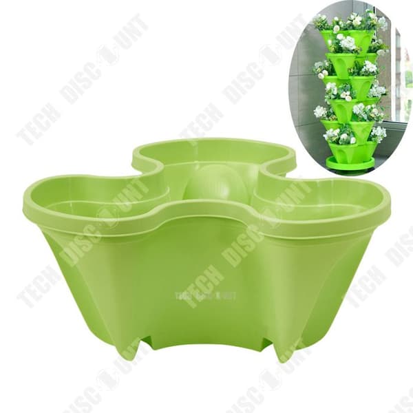 TD® Blomkrukor flerlagers tredimensionella planteringslådor jordgubbskrukor balkongblomkrukor plastkrukor