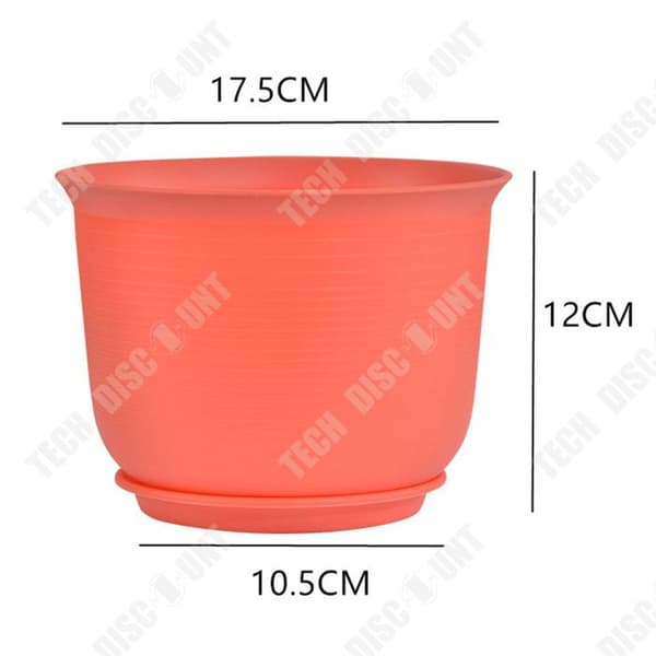 TD® 17.5x12X10.5 cm rund stor skål med frostat plastblomkruka i resin, kreativ saftkruka