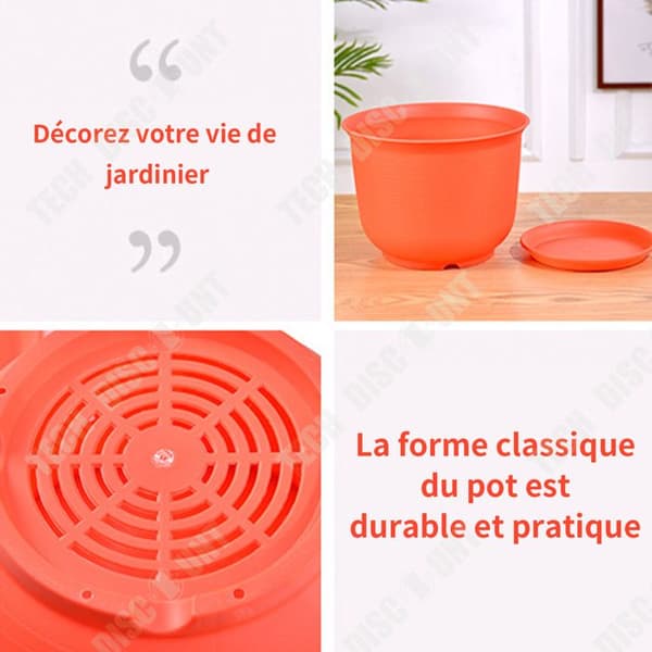 TD® 17.5x12X10.5 cm rund stor skål med frostat plastblomkruka i resin, kreativ saftkruka