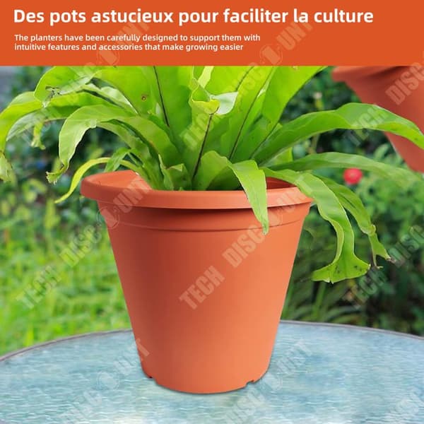 TD Planteringskruka 50cm Rund Plast Rund Planteringskruka inomhus och utomhus Planteringskruka Rund Planteringskruka