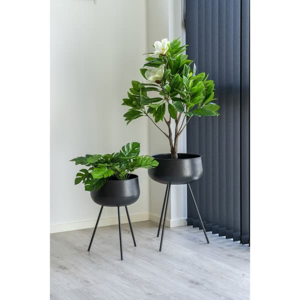 Planter, Ardola Blomkrukor Set om 2, 28x46 cm / 34x56 cm, Svart