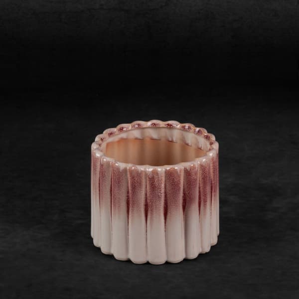 Dekorativ urtepotte EVITA 14x14x11 Eurofirany creme