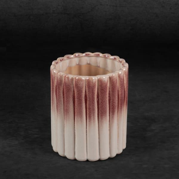 Dekorativ urtepotte EVITA 15x15x16 Eurofirany creme
