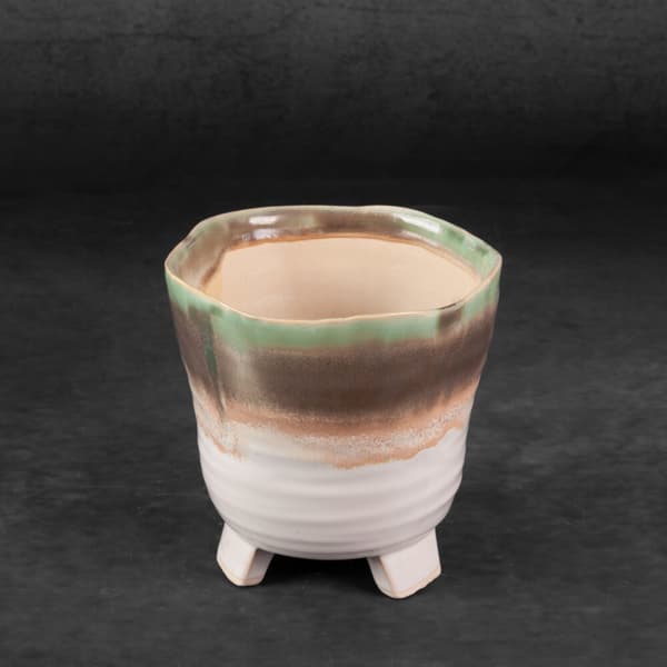 Dekorativ urtepotte KATIA 11x11x10 Eurofirany creme