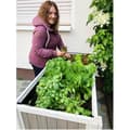 Miniatyrbild 4 av 4: HABAU Klara Höjdodlad Jardinière VitGrå - Kapacitet 80 Liter