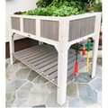 Miniatyrbild 2 av 4: HABAU Klara Höjdodlad Jardinière VitGrå - Kapacitet 80 Liter