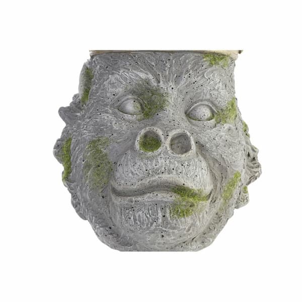 Kruka DKD Home Decor Grå Gyllene Gorilla Magnesium (29 x 26 x 34,9 cm)