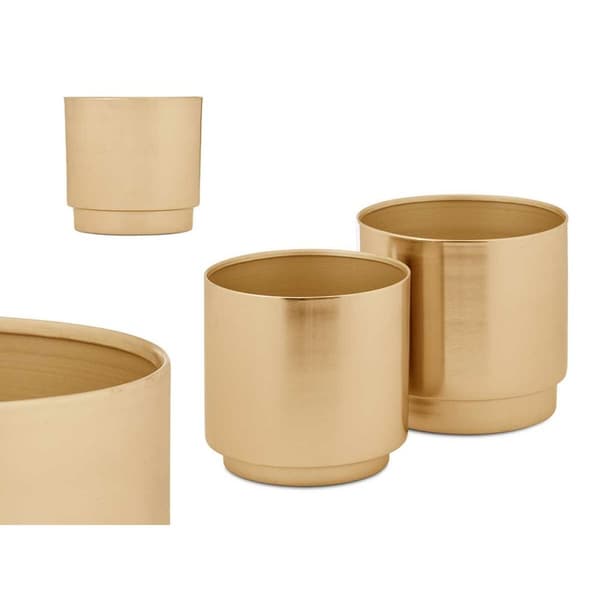Krukset 40055-G Gyllene Järn 18 x 16,5 x 18 cm 16 x 15,5 x 16 cm (6 antal)