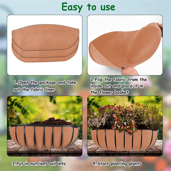 INF Brun Liner (3 stk) Plantekasse Liner Pads  30 inch