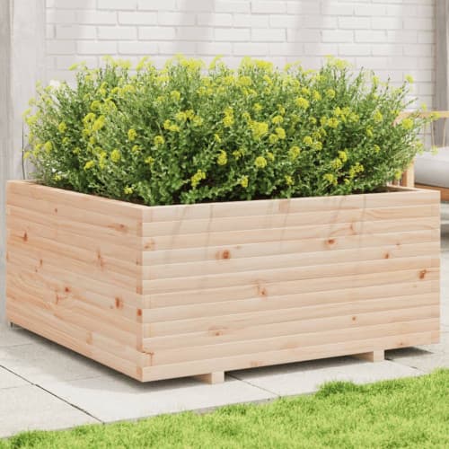 Odlingslåda 100x100x49,5 cm massivt furuträ