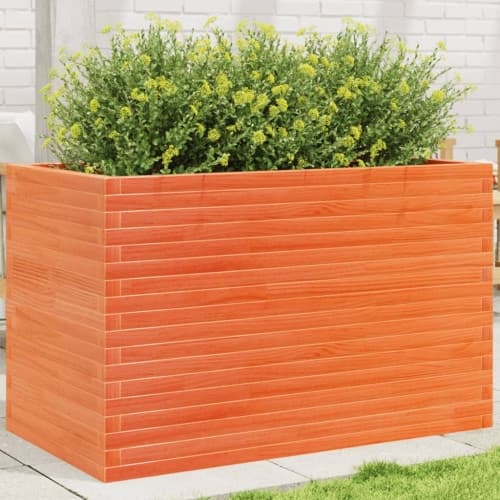 Odlingslåda vaxbrun 110x60x68,5 cm massiv furu