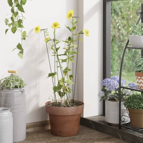 Växtstöd 20 st mörkgrön 91 cm stål