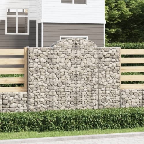 Gabion bågformad 200x50x160/180 cm galvaniserat järn