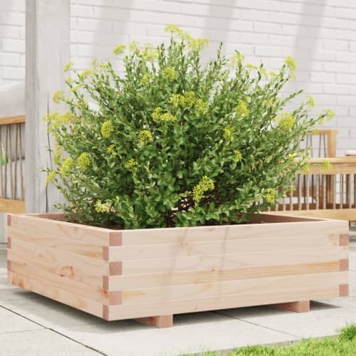 Odlingslåda 80x80x26,5 cm massivt furuträ