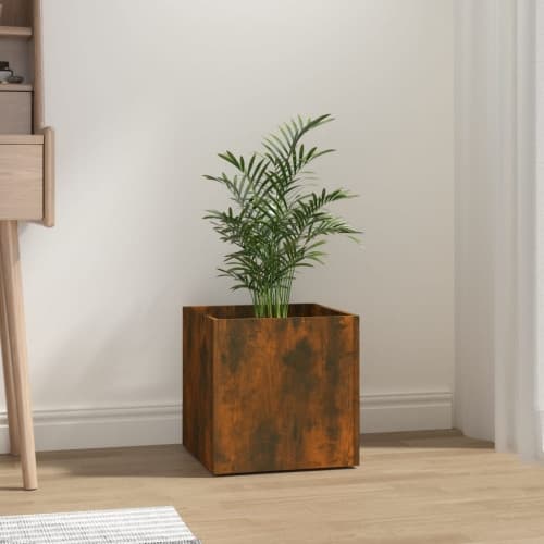 Odlingslåda rökfärgad ek 40x40x40 cm konstruerat trä