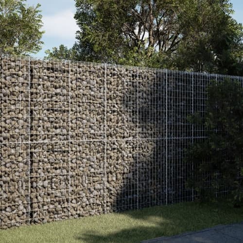 Gabionkorg med skydd 250x100x200 cm galvaniserat järn