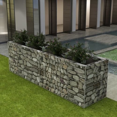 Planteringsgabion upphöjd stål 360x90x100 cm