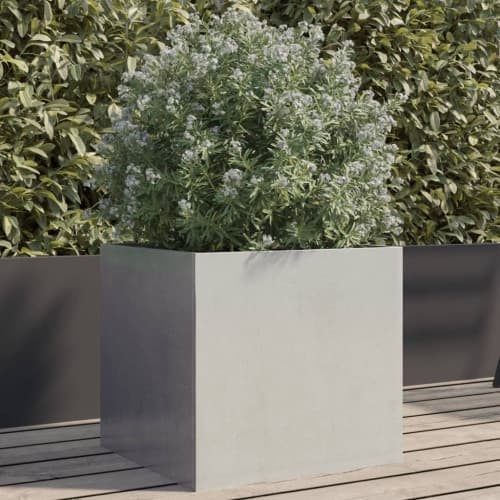 Odlingslåda silver 42x40x39 cm rostfritt stål