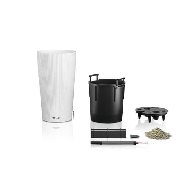 Jardinière - Cylinder färg 23 - Komplett kit - Vit - 6 L - LECHUZA