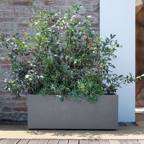 Jardinière Muret - DEROMA - Millennium R - Askgrå - Med vattenreserv - Rullande hjul - 99 cm