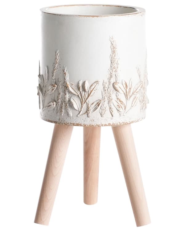 Plantekrukke Råhvid Distressed MgO Vintage Style Antique Look Indendørs udendørs krukke