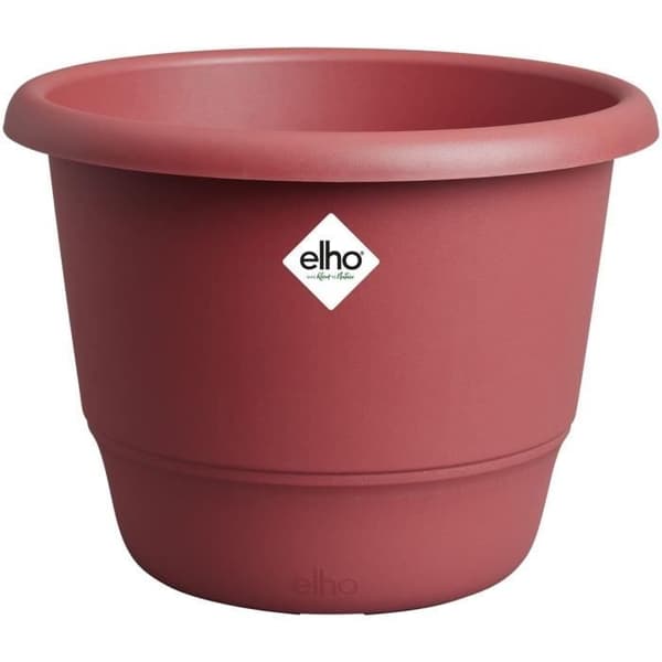 Blomkruka - ELHO - Amiga Rund 47 - Röd - Ø 47 x H 35 cm - Utomhus - 100% återvunnen
