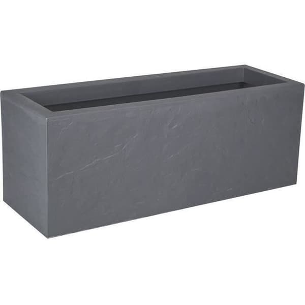 Volcania'Up 57 L planteringskar - EDA - Imitation Stone Decor - Pebble Grey - 79,5 x 29,5 x 29,5 cm