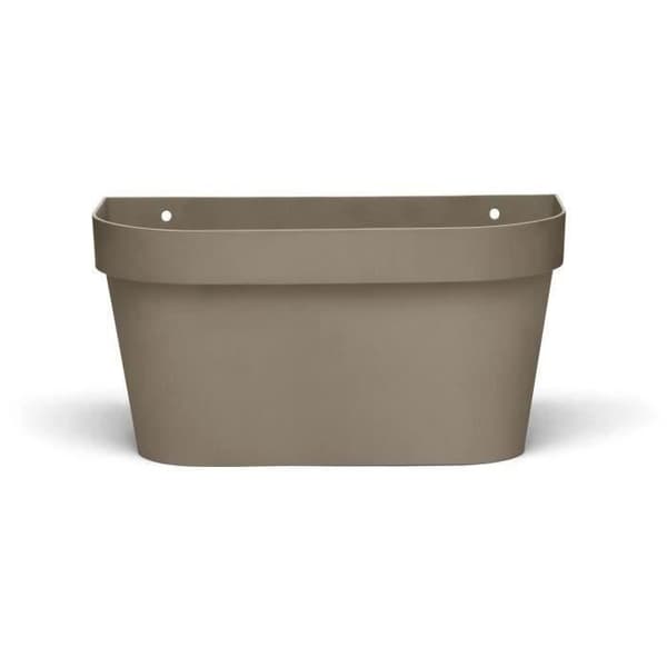 Väggkruka - GARDEN ID Star - Taupe 36 x 16 cm - Vattenreserv med bräddsystem - Återvunnen och 100 % återvinningsbar