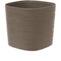 Miniatyrbild 1 av 3: Kruka med vattenreserv - GARDEN ID Respect - Taupe 20 x 20 cm - 100% hushållsavfall - 100% återvinningsbart - Strukturerad yta.
