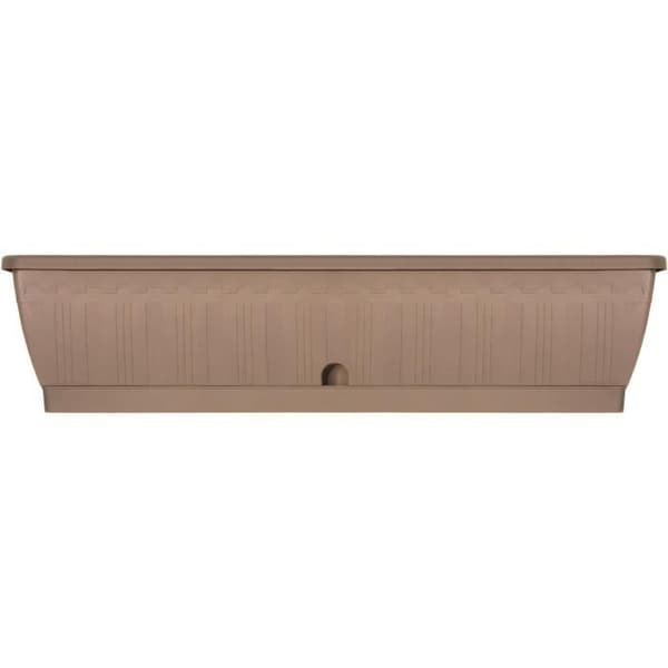 Planteringskärl - GARDEN ID Terraflor - Taupe 80 cm - Hållbarhet - Vattenreserv - Återvunnet & 100 % återvinningsbart - Volym för växter.