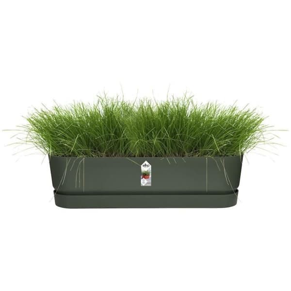 GREENVILLE Oval planteringskar - Plast - Ø50 - Svart