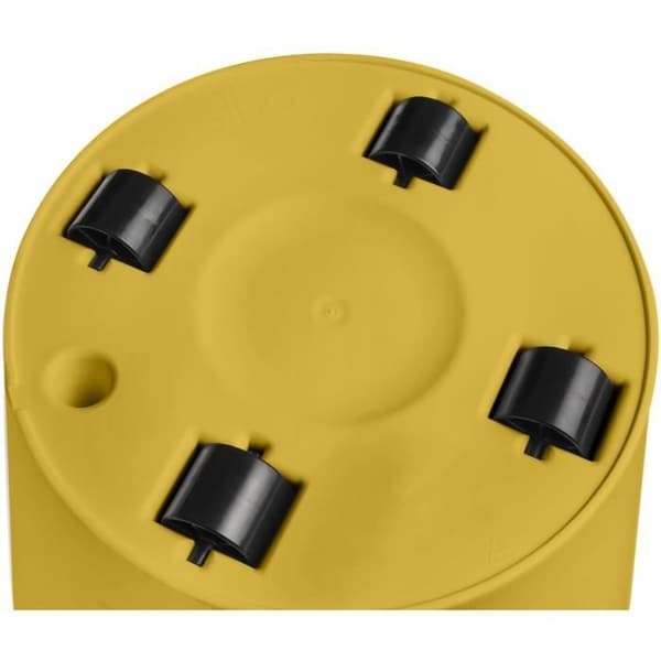 Rund blomkruka LOFT URBAN - Plast - Pierced - Reservoar - Med hjul - Ø50 - Okra