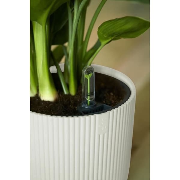 VIBES Rund Blomkruka - Plast - Ø22 - Vit