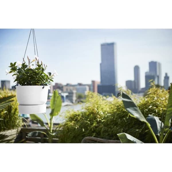 ELHO Greenville 24 hängande plantering - Utomhus - Ø 23,9 x H 20,3 cm - Vit