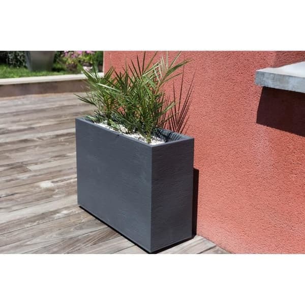 EDA PLASTIQUE Lågvägg blomlåda Loft Graphit - 46 L - 78,5 x 29,5 x 60 cm - Antracitgrå