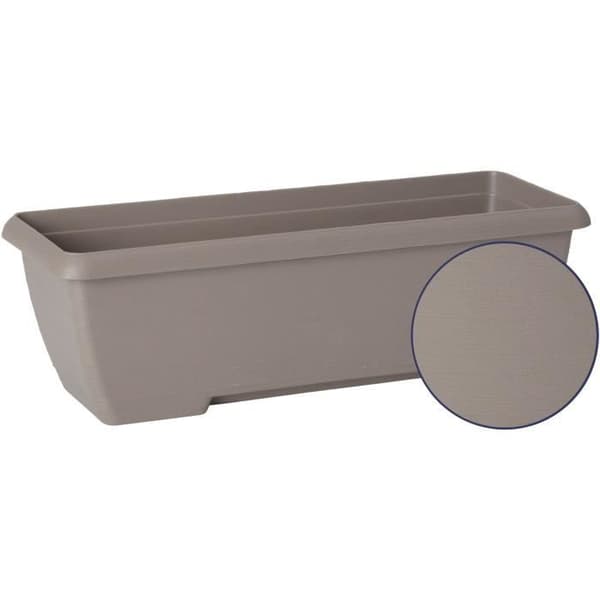 Jardinière - GARDEN ID Teramo - Taupe 60 cm - Hållbarhet - Integrerad vattensreserv - Återvunnen & 100 % återvinningsbar - Volym för växter