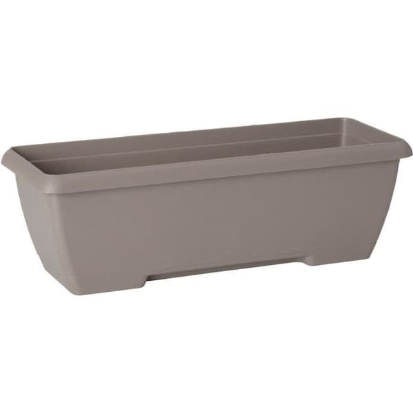 Jardinière - GARDEN ID Teramo - Taupe 60 cm - Hållbarhet - Integrerad vattensreserv - Återvunnen &amp; 100 % återvinningsbar - Volym för växter