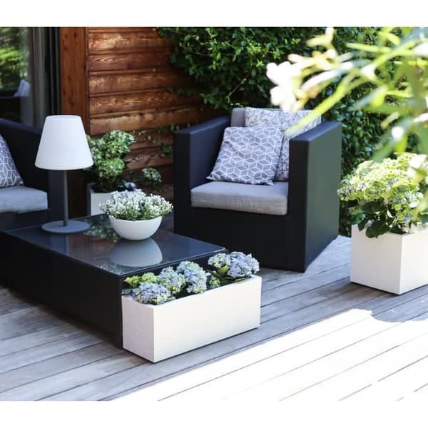 EDA PLASTIQUE Graphit Up-kruka - 57 L - Mått 79,5 x 29,5 x 29,5 cm - Kalkad vit