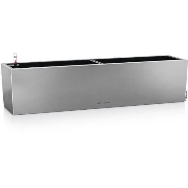 LECHUZA Balconera Steel 80 blomkruka, satin pärlgrå