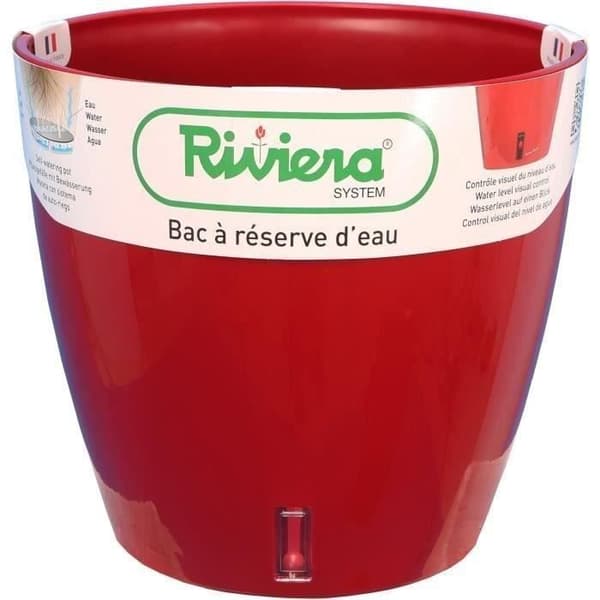 RIVIERA Vattenreservbricka - Rund - Ø 36 x H 33 cm - Röd