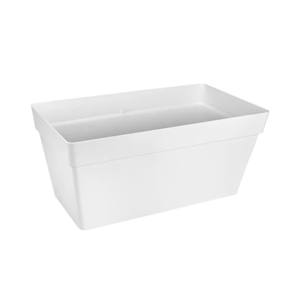 Planteringskärl - ELHO - Växtlåda med hjul för terrass - 51 L - 70 cm - Vit