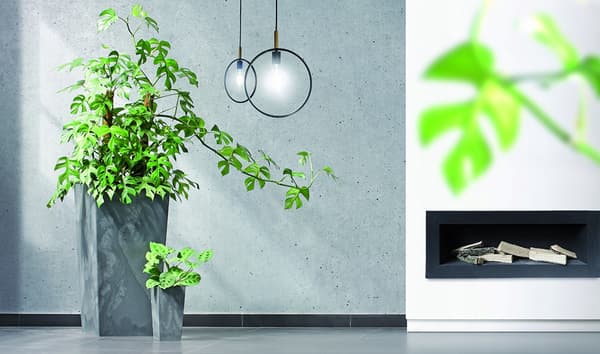Hög blomkruka Look Urbi DURS170E med insats | Antracit